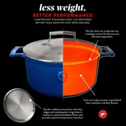 Saveur Selects Braadpan Voyage - Classic Blue - ø 25 Cm / 4.7 Liter - Geëmailleerde Anti-aanbaklaag -Le Creuset Winkel 1 4 15 1