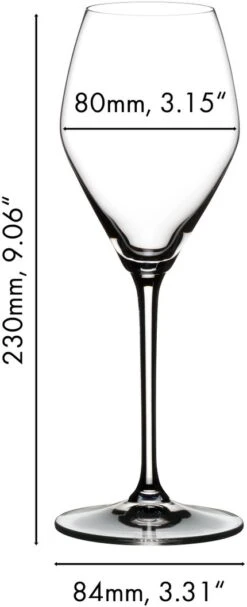 Riedel Rose Champagne Glazen Extreme - 2 Stuks -Le Creuset Winkel 444100055 dimension itC8fgt9