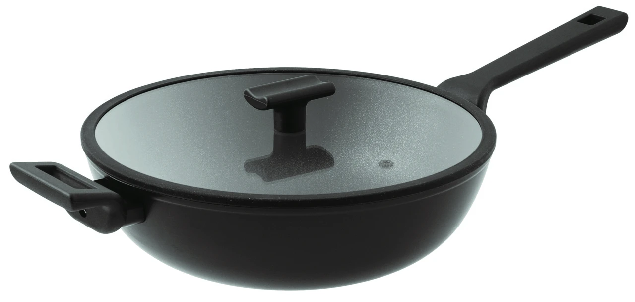 Sambonet Wokpan Titan Pro - ø 30 Cm - Standaard Anti-aanbaklaag 3 Sambonet Wokpan Titan Pro - ø 30 Cm - Standaard Anti-aanbaklaag