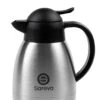 Sareva Thermoskan - RVS - Zwart - 1 Liter -Le Creuset Winkel 8720364452988