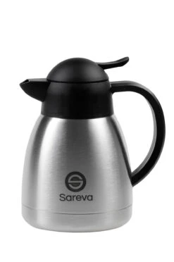 Sareva Thermoskan - RVS - Zwart - 1 Liter