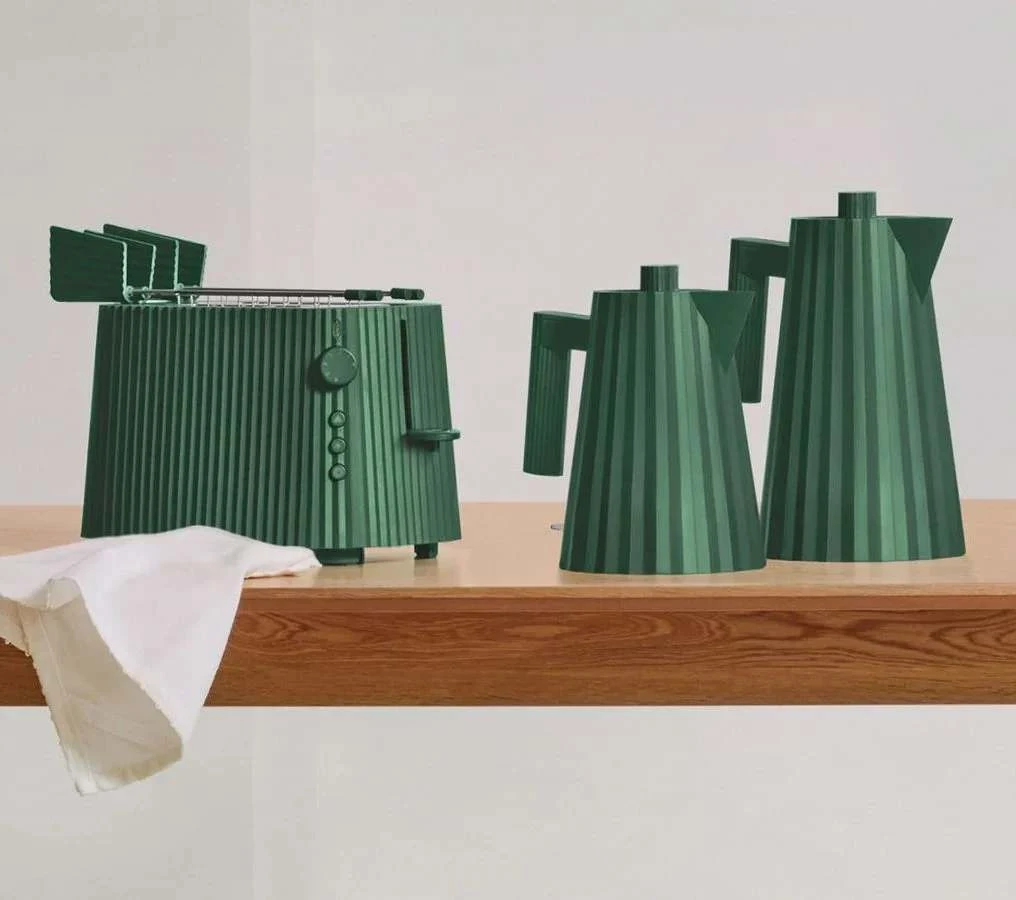 Alessi Broodrooster Plissé - 6 Standen - Groen - Michele De Lucchi - MDL08 GR 5 Alessi Broodrooster Plissé - 6 Standen - Groen - Michele De Lucchi - MDL08 GR - Afbeelding 3