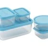 Bormioli Rocco Vershoudbakjes Frigoverre - Glas - Blauw 5-Delig -Le Creuset Winkel Bormioli Vershoudbakjes Frigoverre