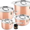 DUCQ Pannenset (Kookpan ø 18 / 20 / 20 Cm + Steelpan ø 16 Cm) + Deksels - Koper - 4 Delige Set -Le Creuset Winkel CL productafbeeldingen 16 2