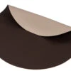 Jay Hill Placemat - Vegan Leer - Bruin / Zand - Dubbelzijdig - ø 38 Cm -Le Creuset Winkel Jay Hill Placemat Leer Bruin Zand Rond