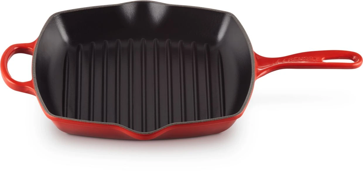 Le Creuset Grillpan Signature - Kersenrood - 26 X 26 Cm - Geëmailleerde Anti-aanbaklaag 3 Le Creuset Grillpan Signature - Kersenrood - 26 X 26 Cm - Geëmailleerde Anti-aanbaklaag