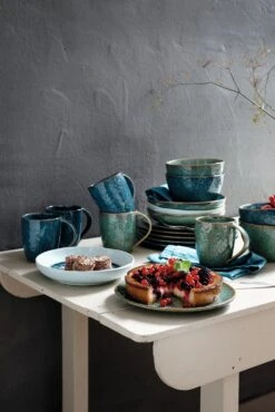 Leonardo Mok Matera Groen 430 Ml -Le Creuset Winkel MATERA Teller gruen 018539 41 42 Tasse 018543 Schale 018540 blau 018544 45 46 47 H 1