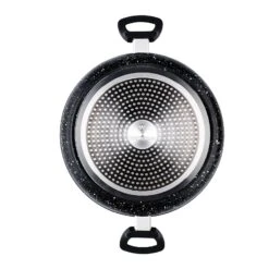 Westinghouse Hapjespan Black Marble - ø 28 Cm / 4.5 Liter - Standaard Anti-aanbaklaag -Le Creuset Winkel WCCC0009L28MBBWestinghouseLowCasserole4