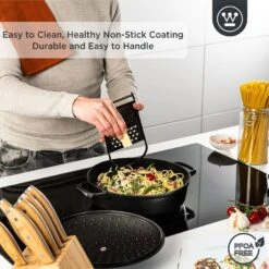 Westinghouse Hapjespan Performance - Blissful Black - ø 32 Cm / 5.8 Liter - Standaard Anti-aanbaklaag -Le Creuset Winkel WCCC0095L28BK 4 1
