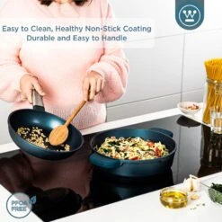 Westinghouse Hapjespan Performance - Bravery Blue - ø 32 Cm / 5.8 Liter - Standaard Anti-aanbaklaag 15 Westinghouse Hapjespan Performance - Bravery Blue - ø 32 Cm / 5.8 Liter - Standaard Anti-aanbaklaag -Le Creuset Winkel WCCC0095L28BL 4 1