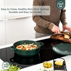 Westinghouse Hapjespan Performance - Gracious Green - ø 32 Cm / 5.8 Liter - Standaard Anti-aanbaklaag -Le Creuset Winkel WCCC0095L28SG 4 1