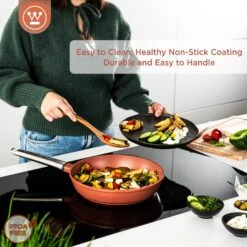 Westinghouse Koekenpan Performance - Rebel Red - ø 24 Cm - Standaard Anti-aanbaklaag -Le Creuset Winkel WCFP0095024OR 4