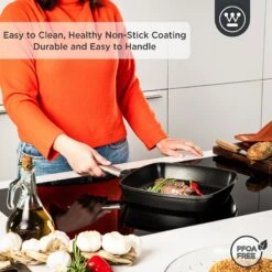 Westinghouse Grillpan Performance - Blissful Black - 28 X 28 Cm - Standaard Anti-aanbaklaag -Le Creuset Winkel WCFP0095G28BK 4