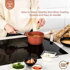 Westinghouse Steelpan Performance - Rebel Red - ø 18 Cm / 1.9 Liter -Le Creuset Winkel WCSP0095N18OR 4