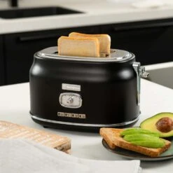Westinghouse Broodrooster Retro Collections - 2 Sleuven - Liquorice Black - WKTTB857BK 9 Westinghouse Broodrooster Retro Collections - 2 Sleuven - Liquorice Black - WKTTB857BK -Le Creuset Winkel WKTTB857BK Retro 2 Slice Toaster 7