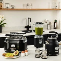 Westinghouse Waterkoker Retro Collections - 2200 W - Liquorice Black - 1.7 Liter - WKWKH148BK -Le Creuset Winkel WKWK148BK Retro Kettle 5