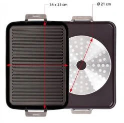 Valira Grillpan Aire Met Handgrepen - 34 X 25 Cm - Standaard Anti-aanbaklaag -Le Creuset Winkel ceramic grill pan aire.jpg3