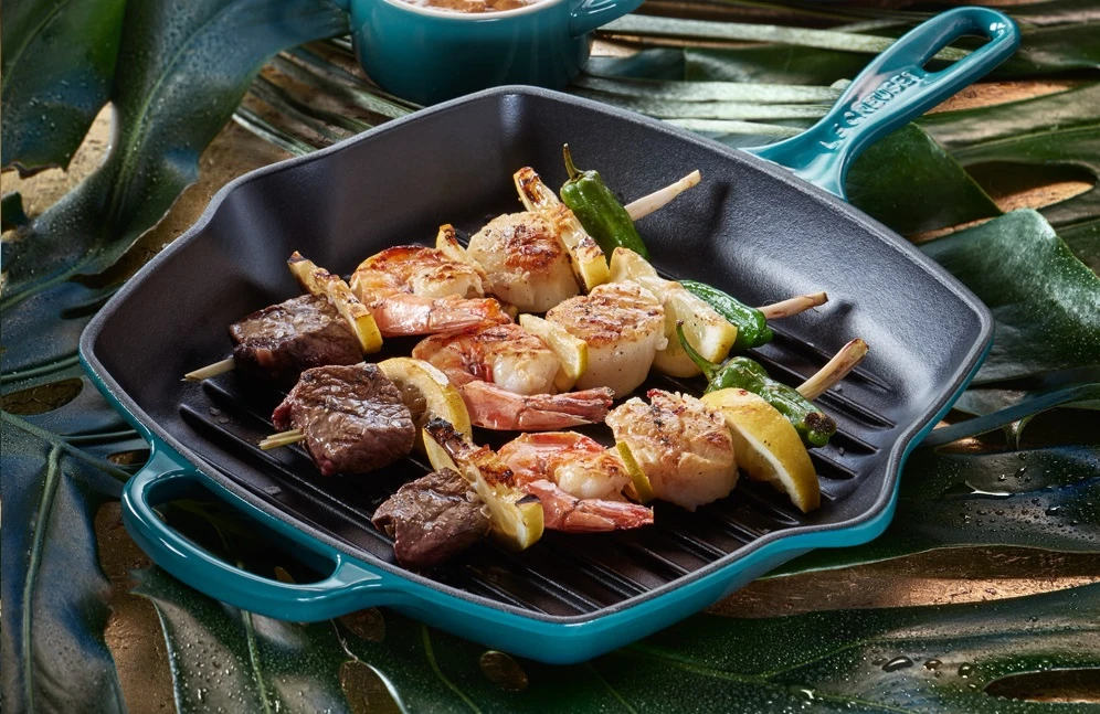 Le Creuset Grillpan Signature - Deap Teal - 26 X 26 Cm - Geëmailleerde Anti-aanbaklaag 5 Le Creuset Grillpan Signature - Deap Teal - 26 X 26 Cm - Geëmailleerde Anti-aanbaklaag - Afbeelding 3