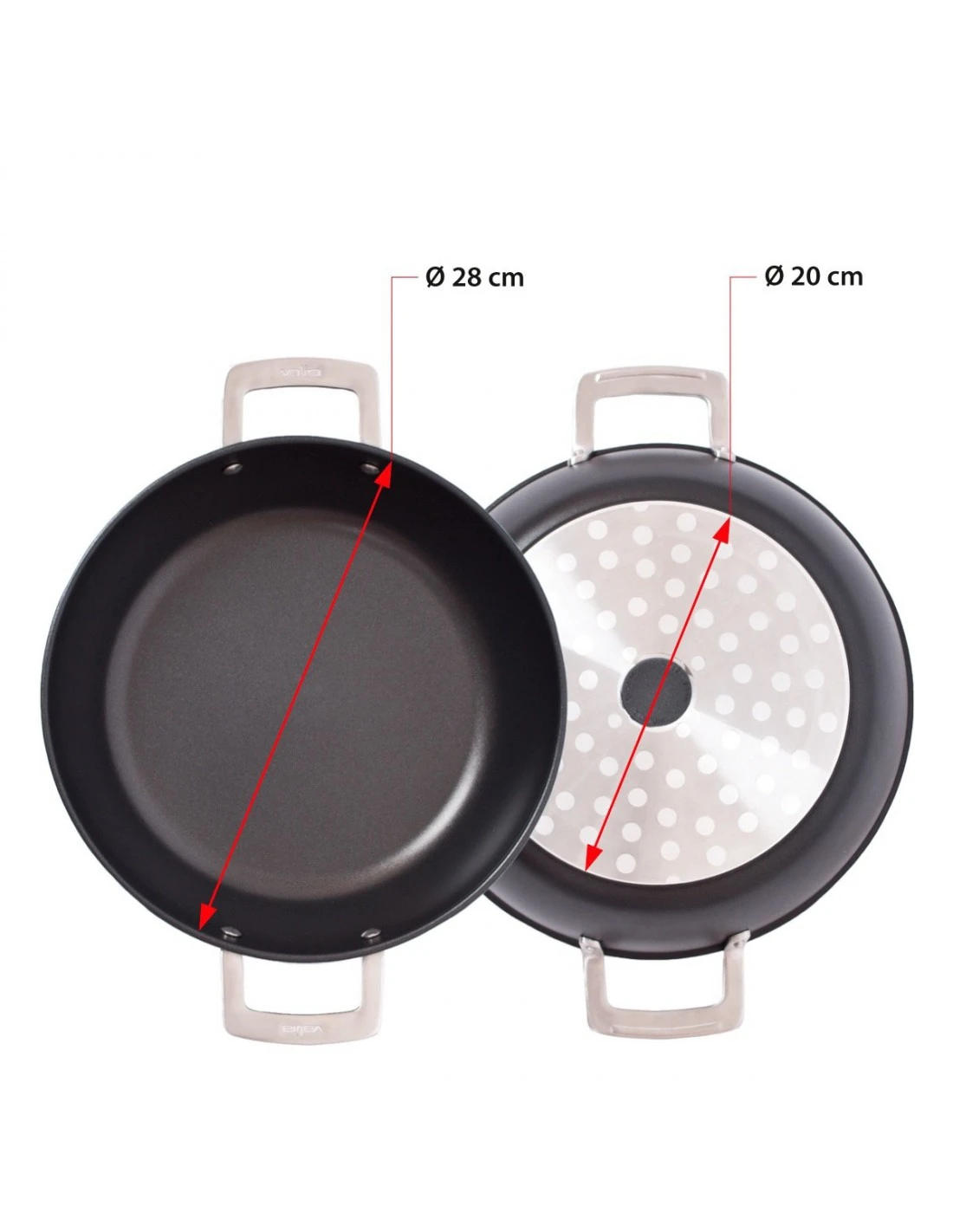 Valira Hapjespan Aire Mediterranean ø 28 Cm - Standaard Anti-aanbaklaag 5 Valira Hapjespan Aire Mediterranean ø 28 Cm - Standaard Anti-aanbaklaag - Afbeelding 3