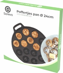 Sareva Poffertjespan - Gietijzer - ø 24 Cm - 19 Poffertjes 11 Sareva Poffertjespan - Gietijzer - ø 24 Cm - 19 Poffertjes -Le Creuset Winkel poffertjespan Package New