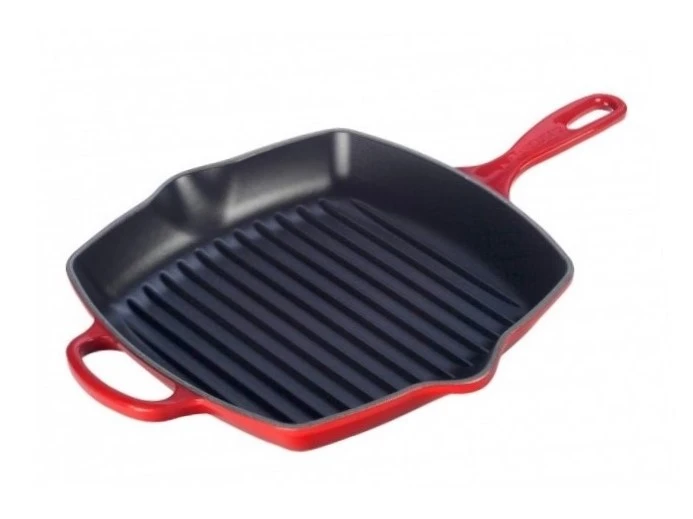 Le Creuset Grillpan Signature - Kersenrood - 26 X 26 Cm - Geëmailleerde Anti-aanbaklaag 4 Le Creuset Grillpan Signature - Kersenrood - 26 X 26 Cm - Geëmailleerde Anti-aanbaklaag - Afbeelding 2